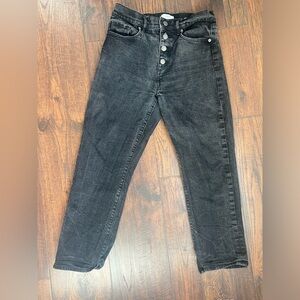 LOFT OUTLET Black Petite Jeans - high rise & straight